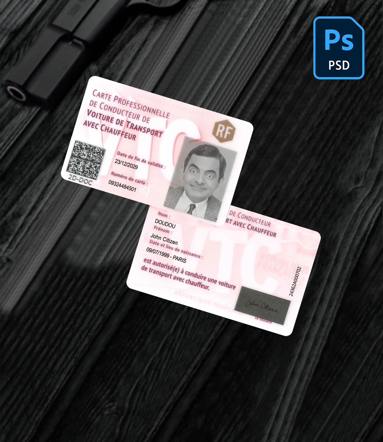 France professional driver's card PSD
